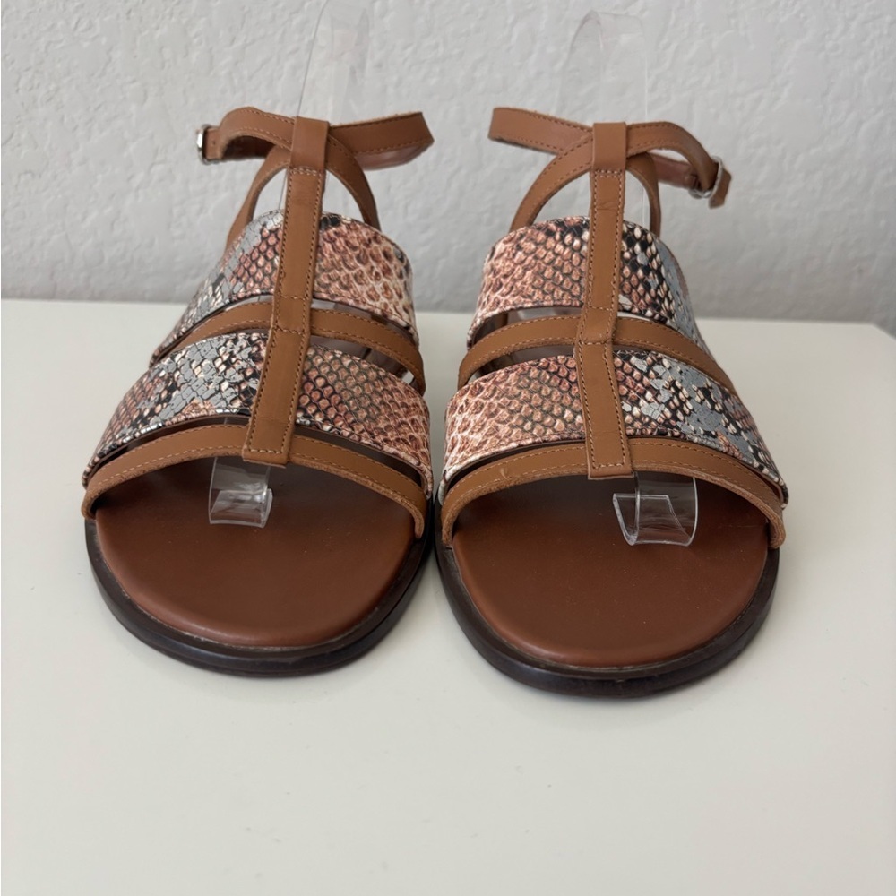 NATURALIZER Womens Brown Snake Print Fianna Leather sandals Size 9 - Picture 5 of 8
